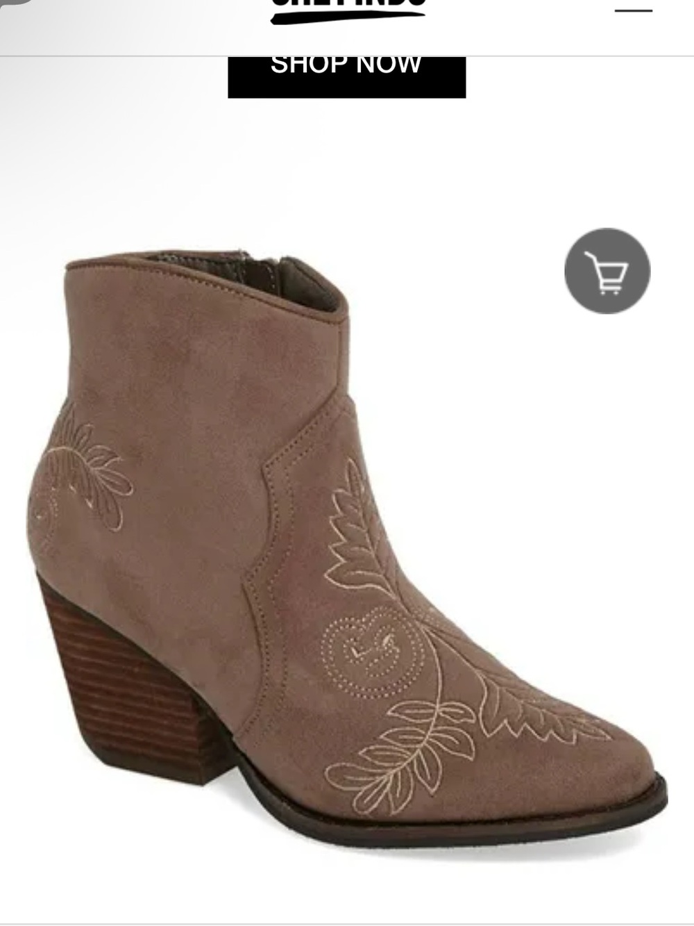 Coconuts by Matisse Axis Embroidered Bootie - Size 7.5M - Used as shown